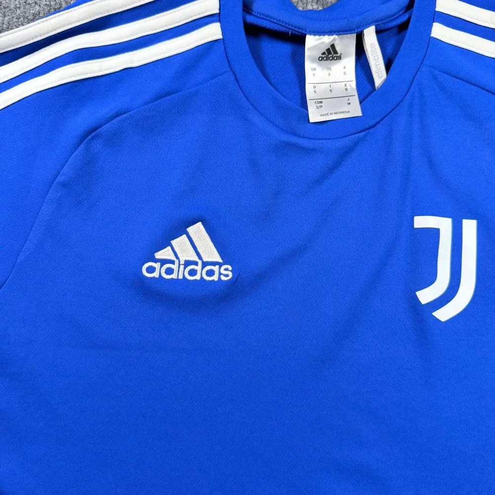 Adidas Juventus Training Jersey Mens Small Blue Climalite S16148 Soccer Shirt
